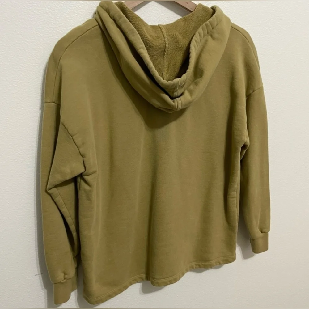 Madewell Resourced Cotton Relaxed Hoodie Sweatshirt In Olive Surplus Size M